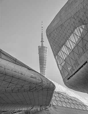 a very tall building with a very tall to